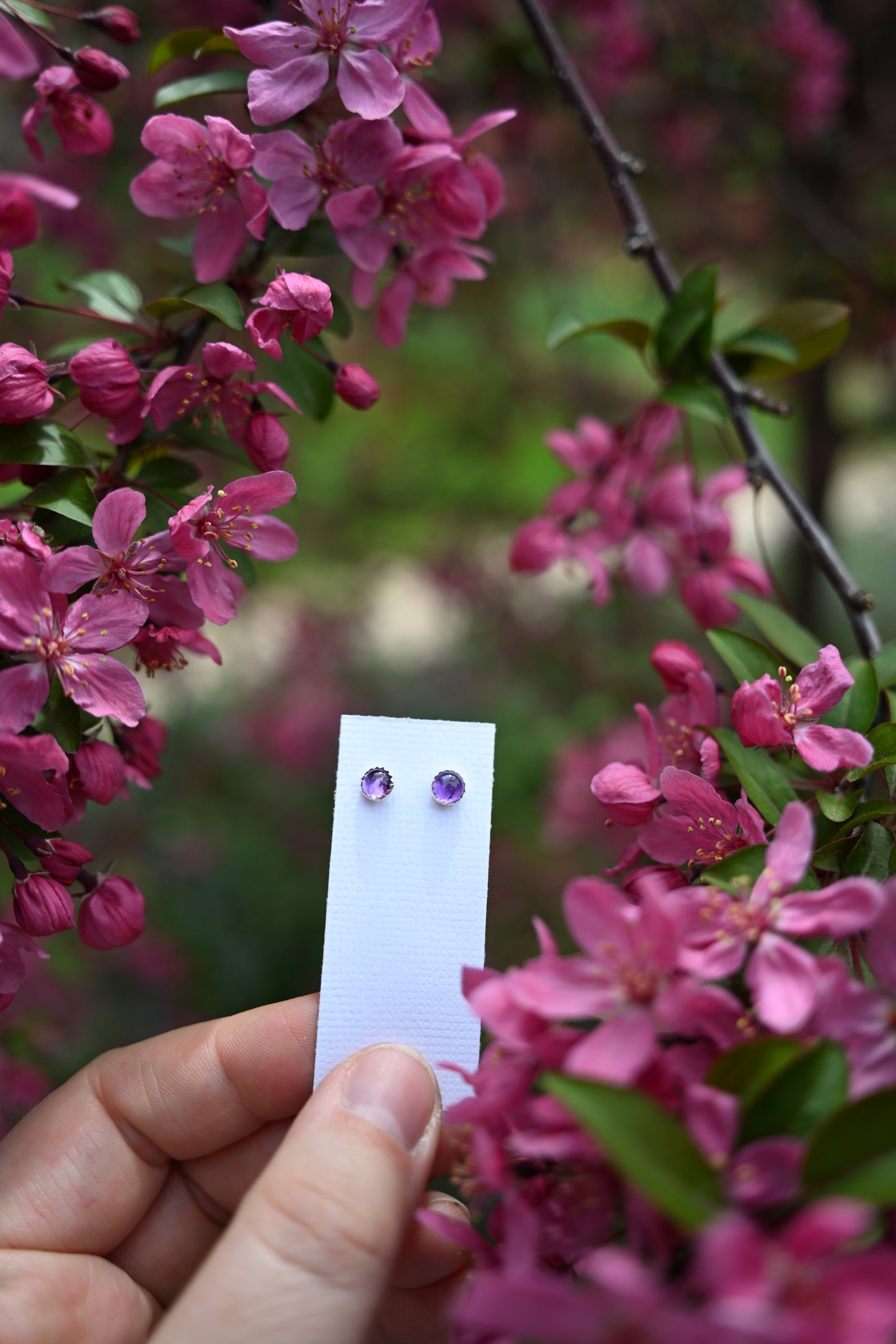 Gemstone Stud Earrings (READY TO SHIP)