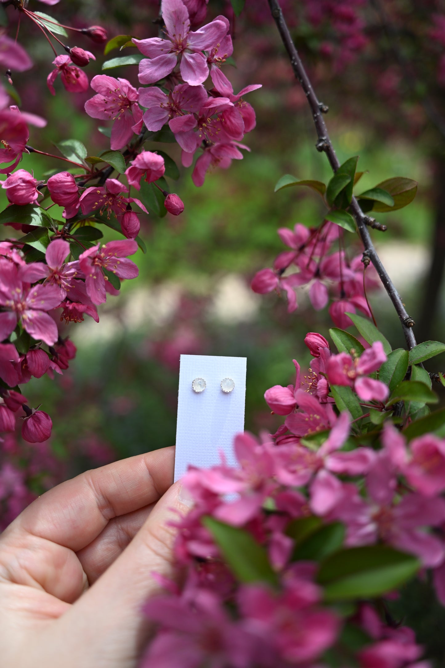 Gemstone Stud Earrings (READY TO SHIP)