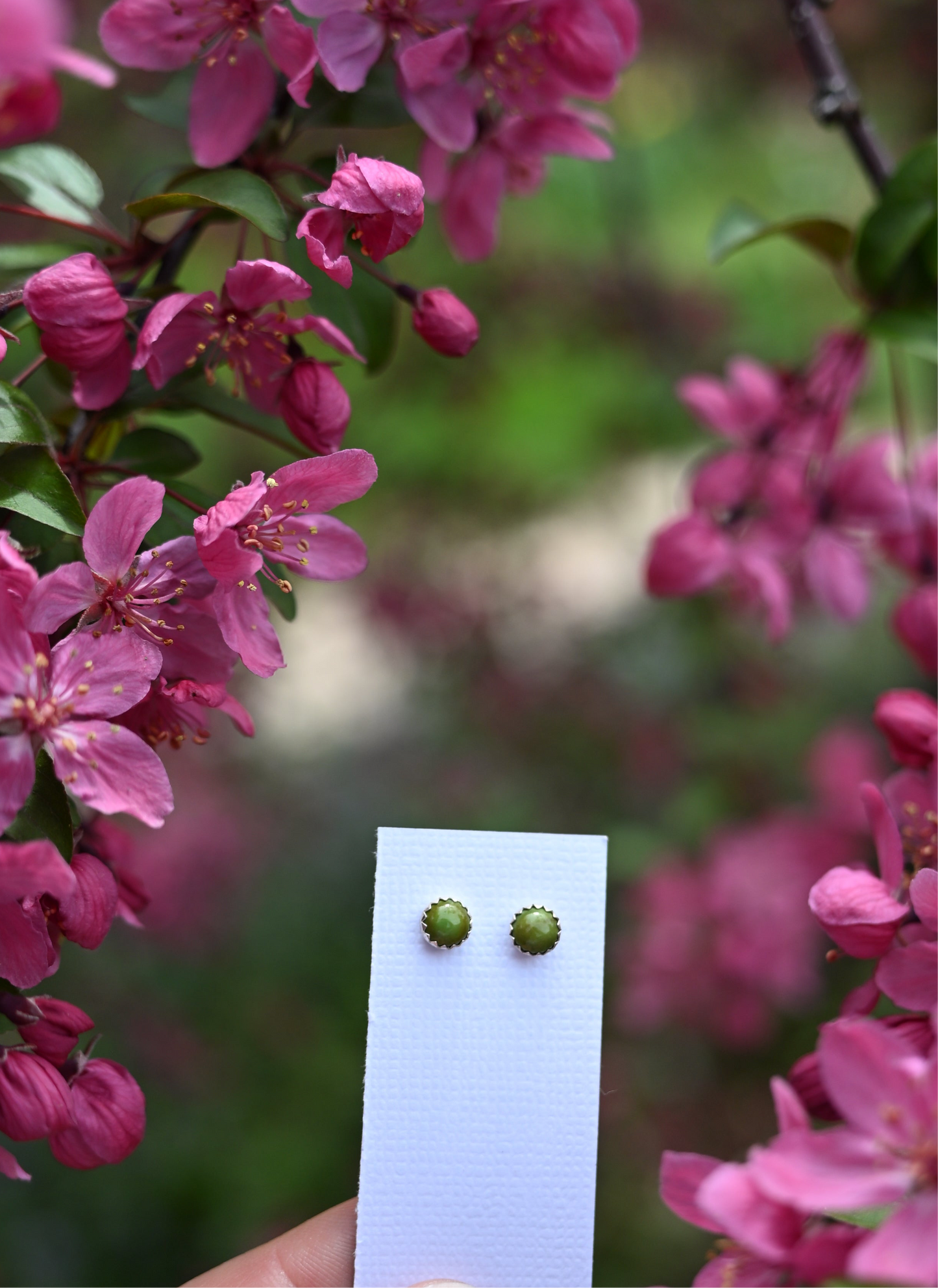 Gemstone Stud Earrings (READY TO SHIP)