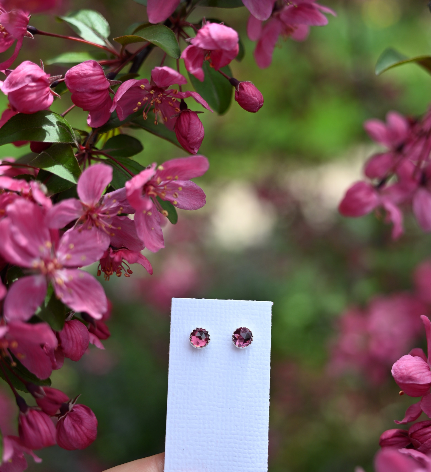 Gemstone Stud Earrings (READY TO SHIP)