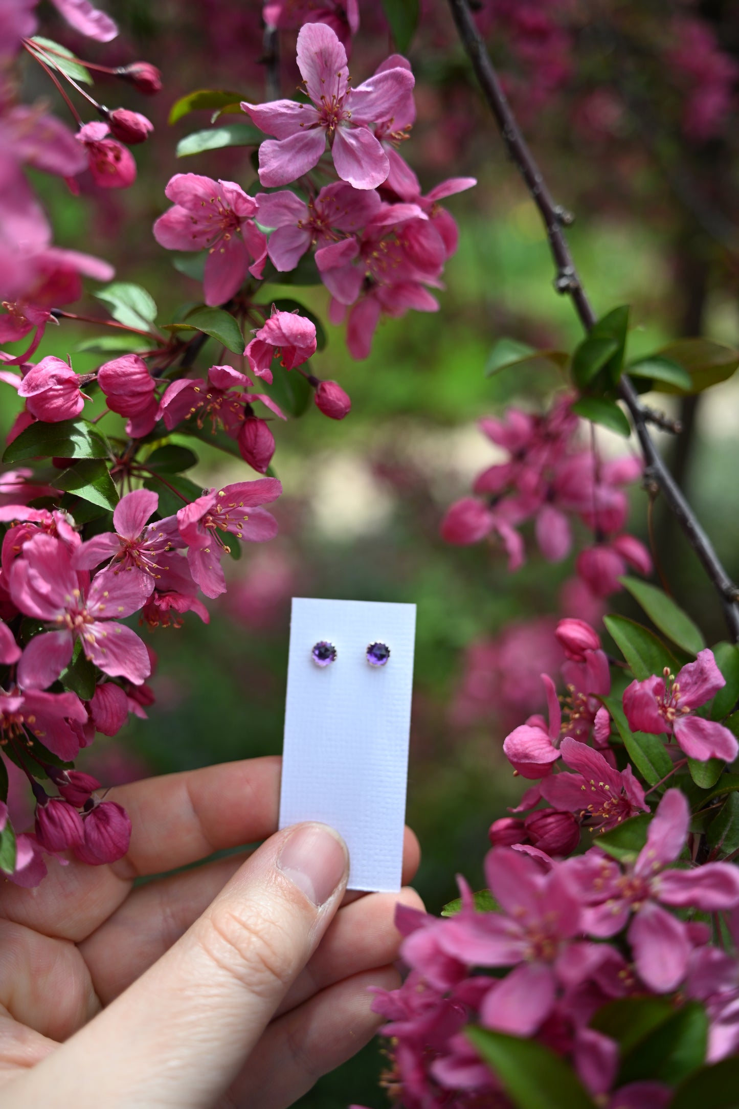 Gemstone Stud Earrings (READY TO SHIP)