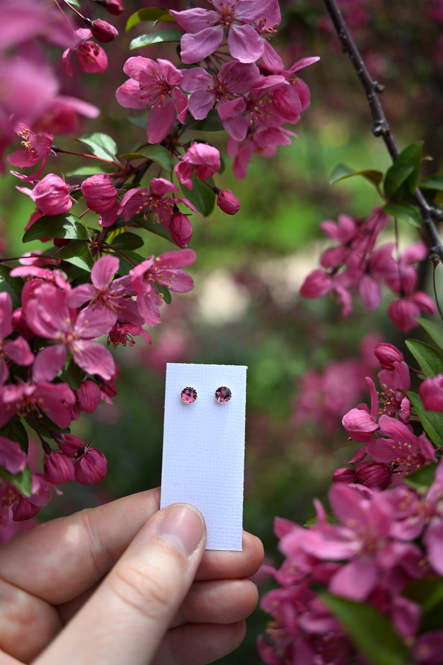 Gemstone Stud Earrings (READY TO SHIP)