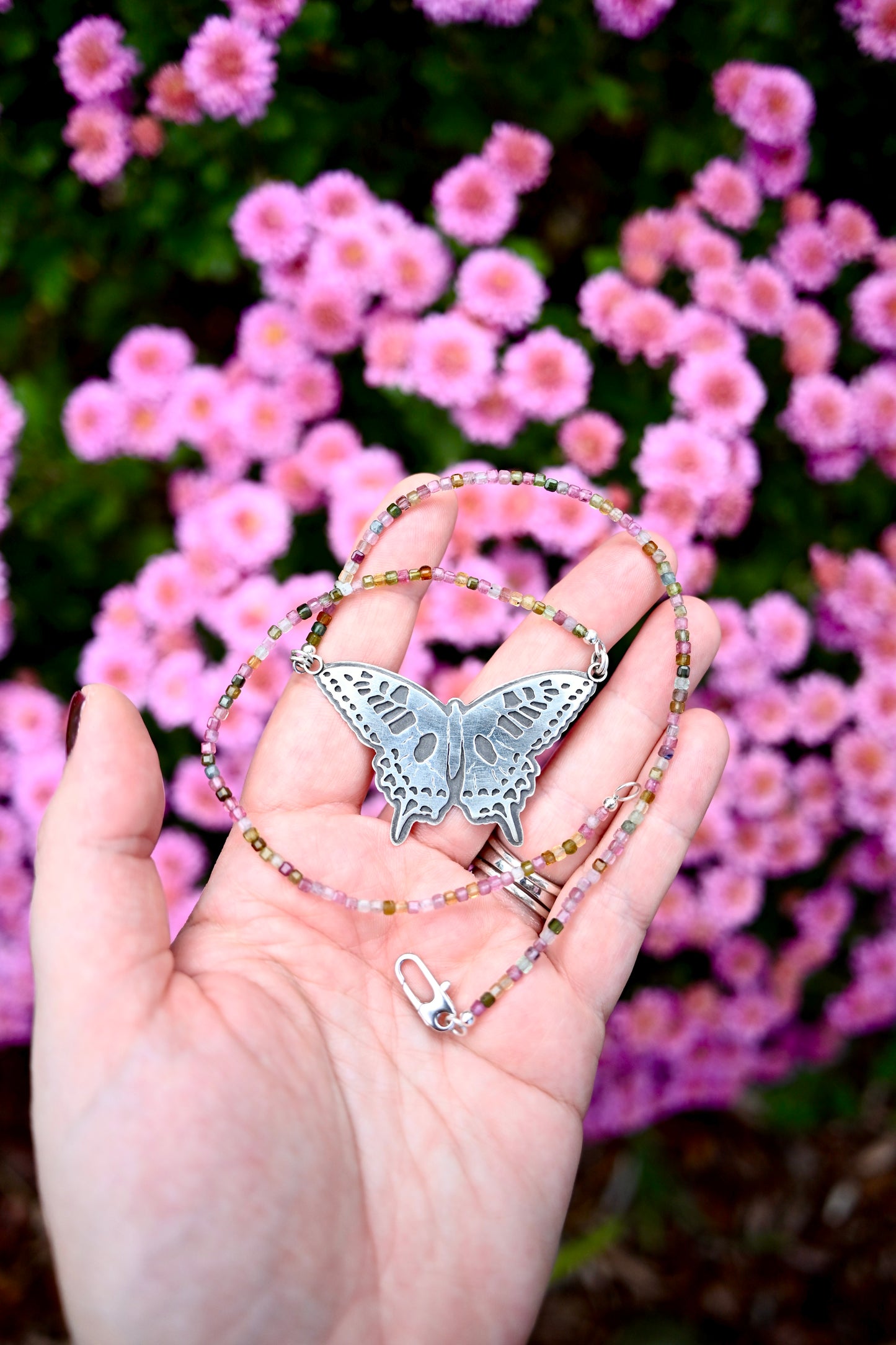 Swallowtail Butterfly + Tourmaline Necklace