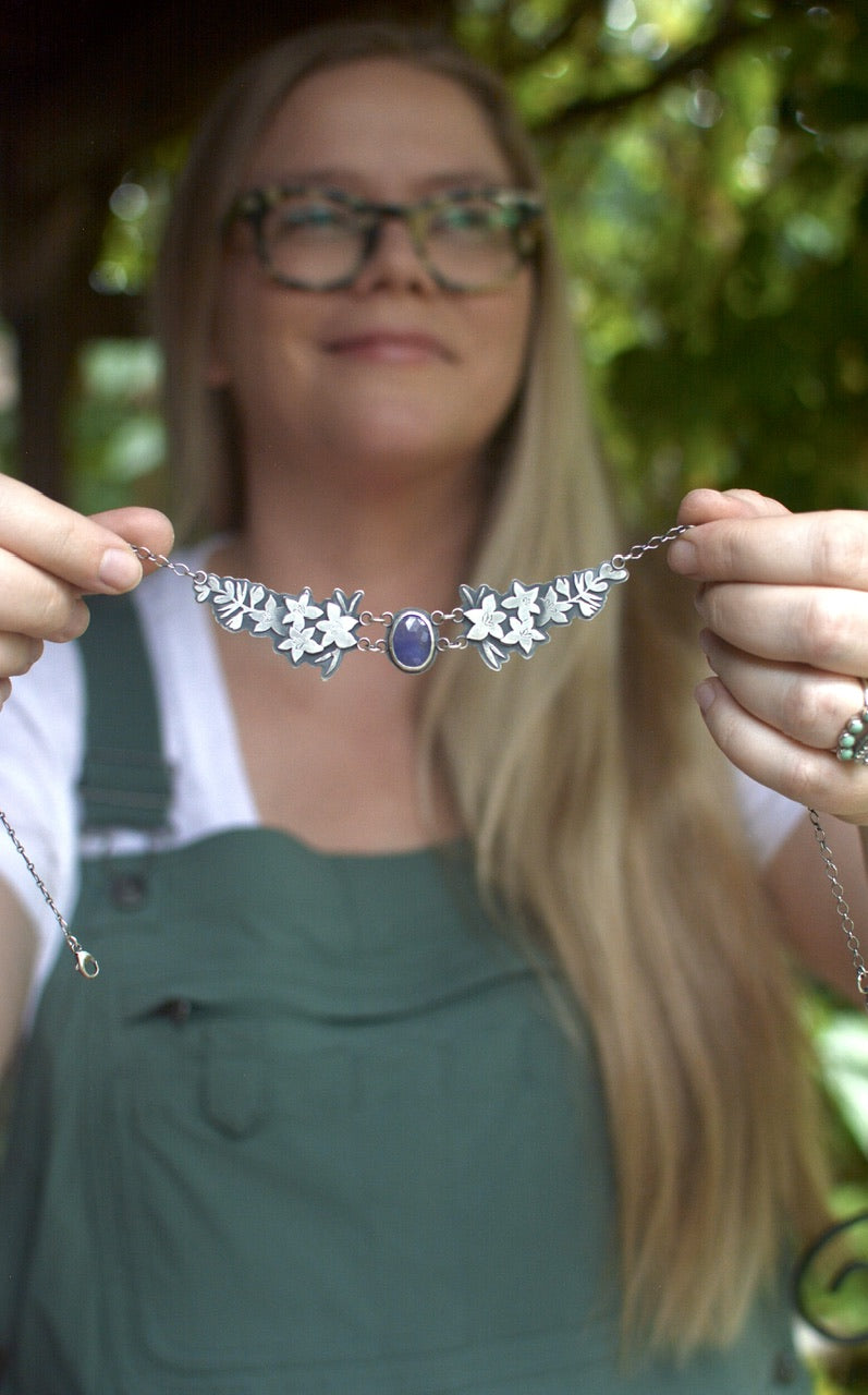 Larkspur + Tanzanite Necklace - 18”