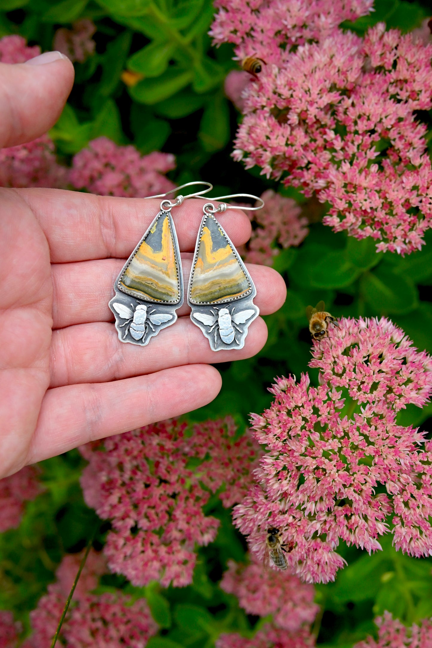 Bumblebee Jasper Earrings
