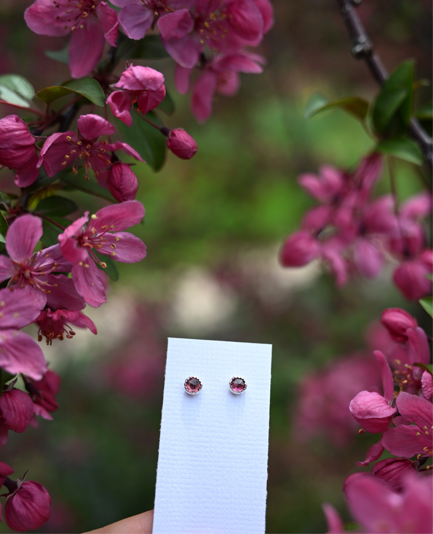 Gemstone Stud Earrings (READY TO SHIP)