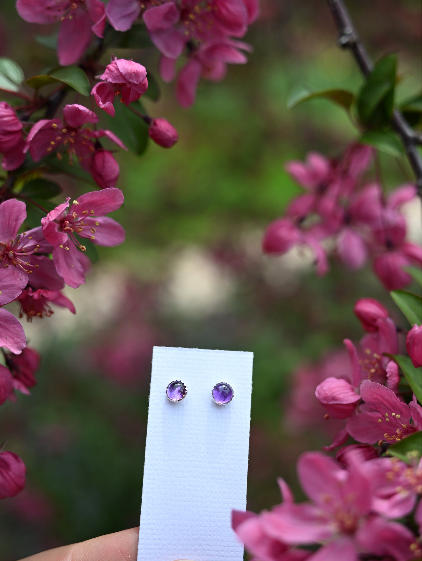 Gemstone Stud Earrings (READY TO SHIP)