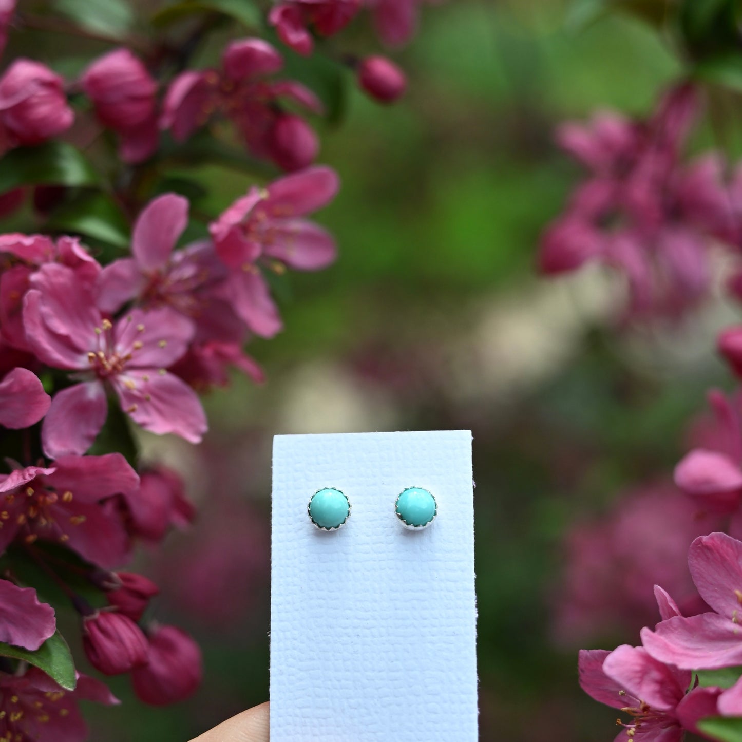Gemstone Stud Earrings (READY TO SHIP)