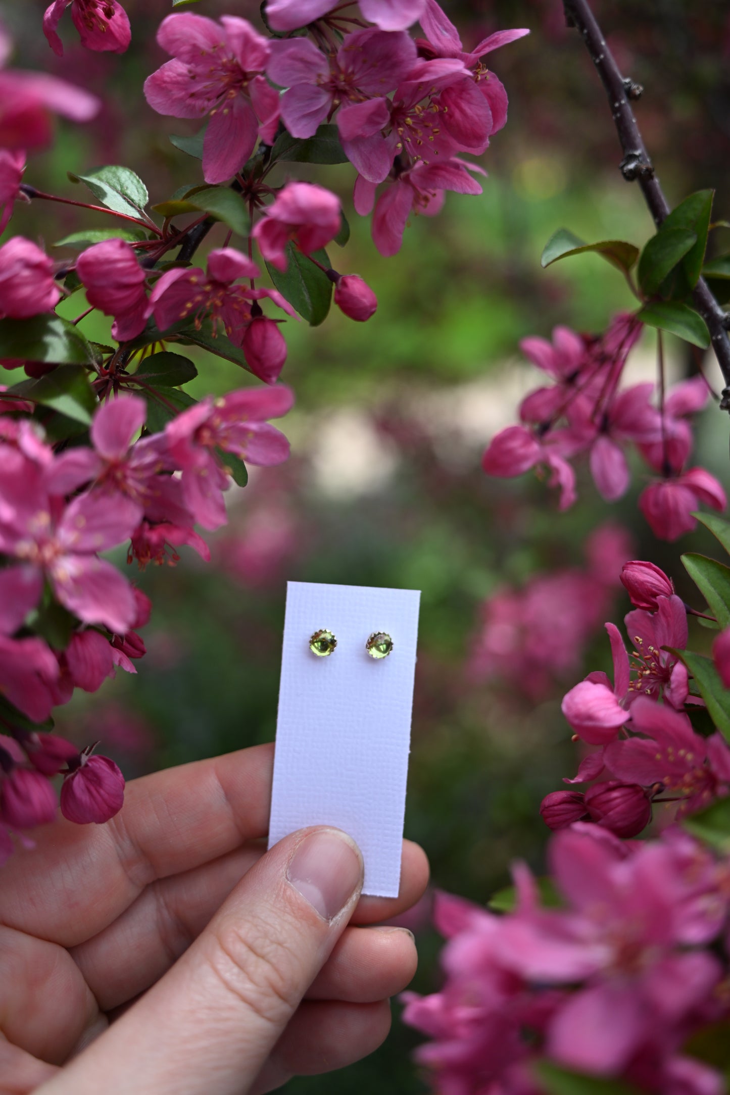 Gemstone Stud Earrings (READY TO SHIP)