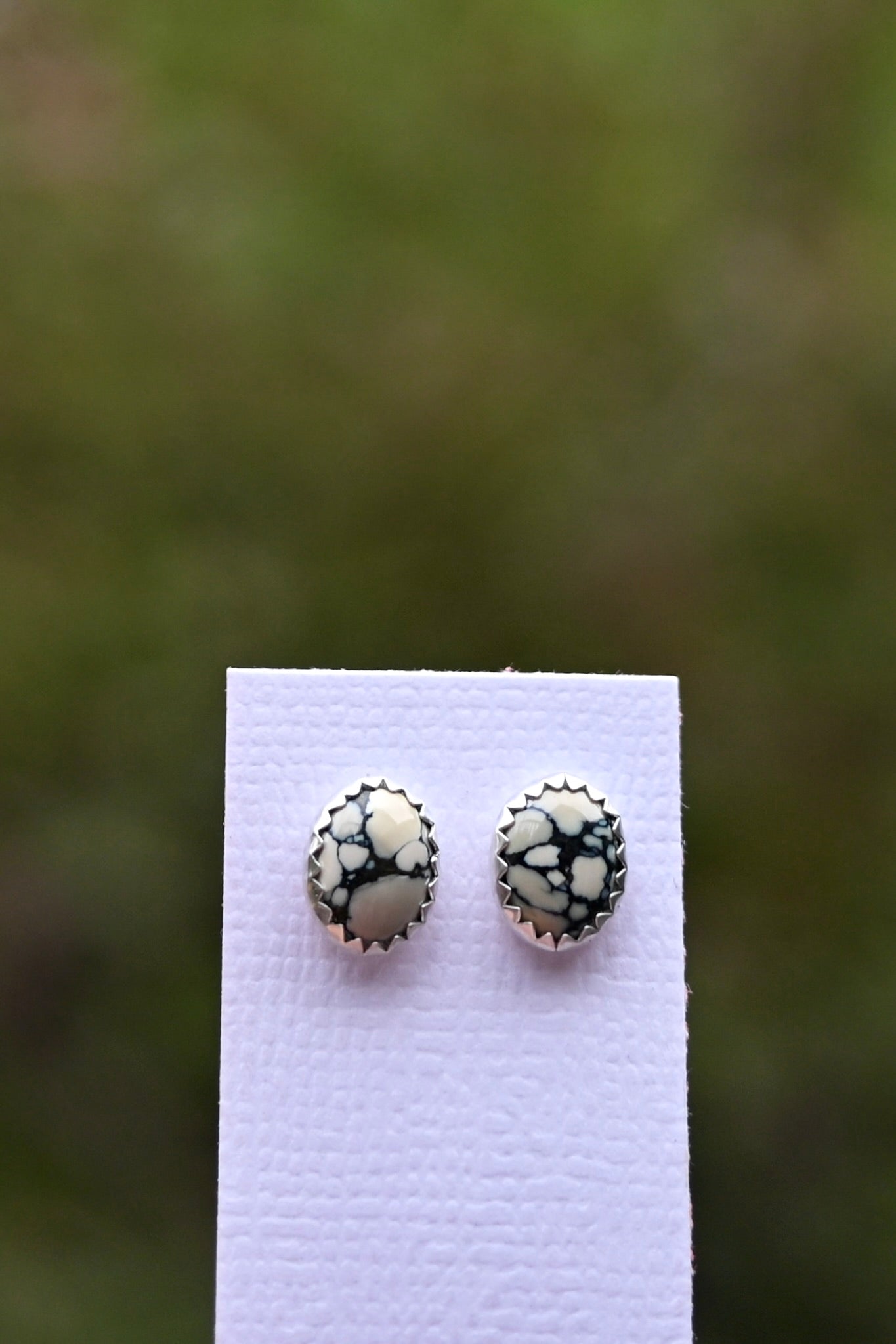 New Lander Variscite Stud Earrings