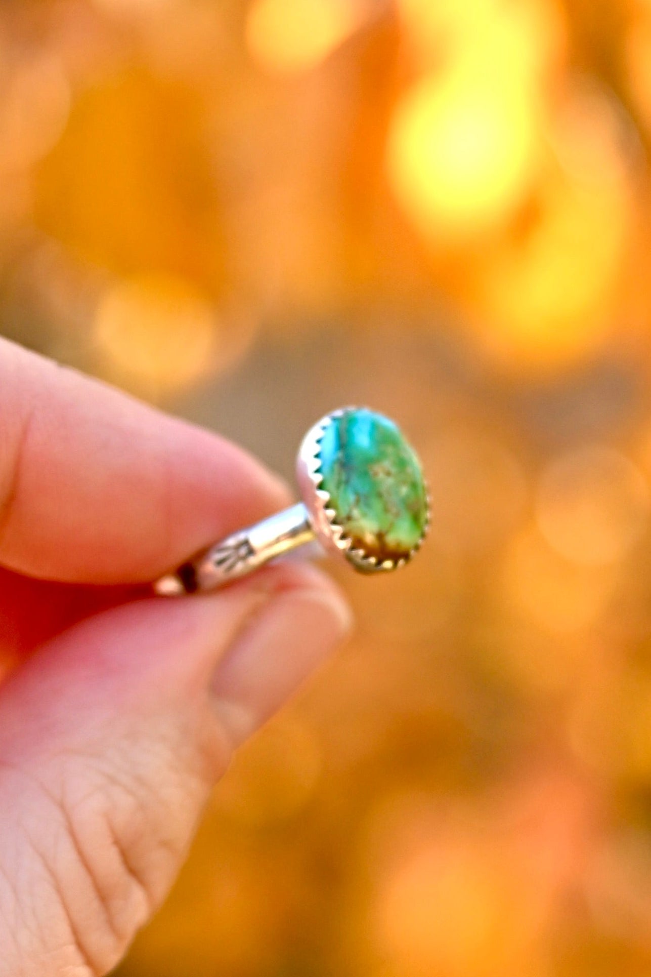 Sonoran Gold Turquoise Ring - Size 7.25