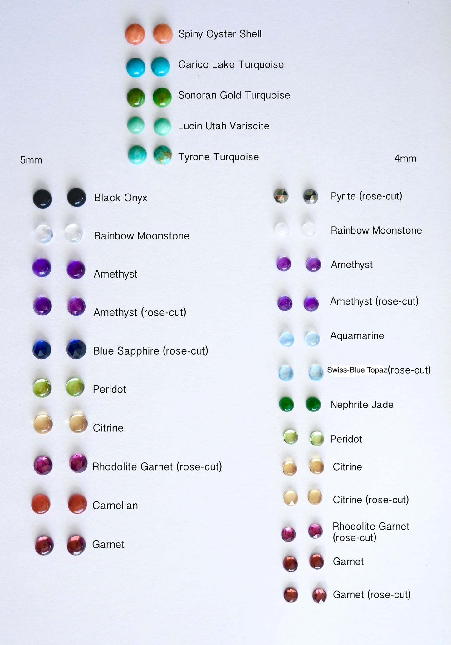 Gemstone Stud Earrings - MADE TO ORDER