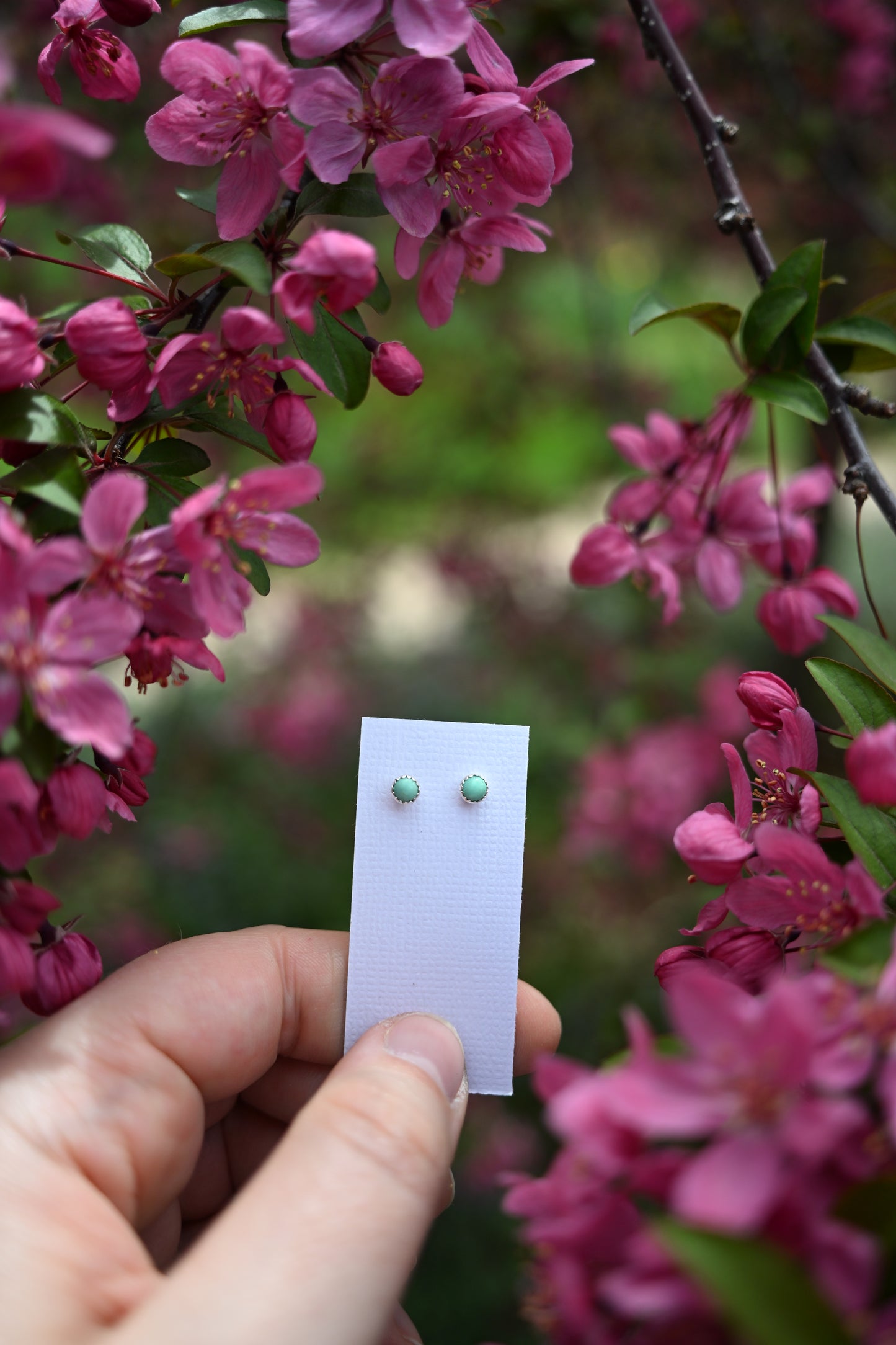 Gemstone Stud Earrings (READY TO SHIP)