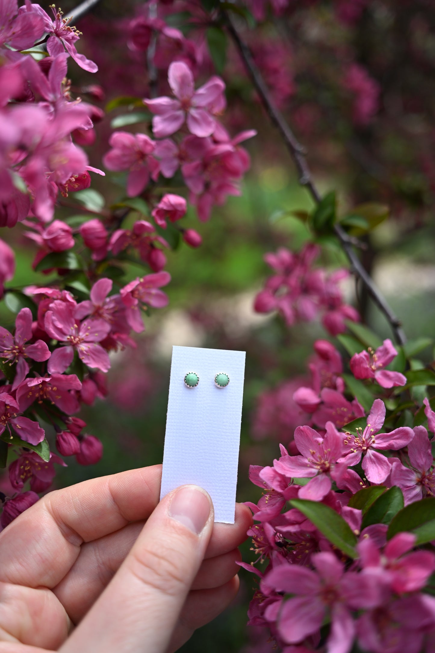 Gemstone Stud Earrings (READY TO SHIP)