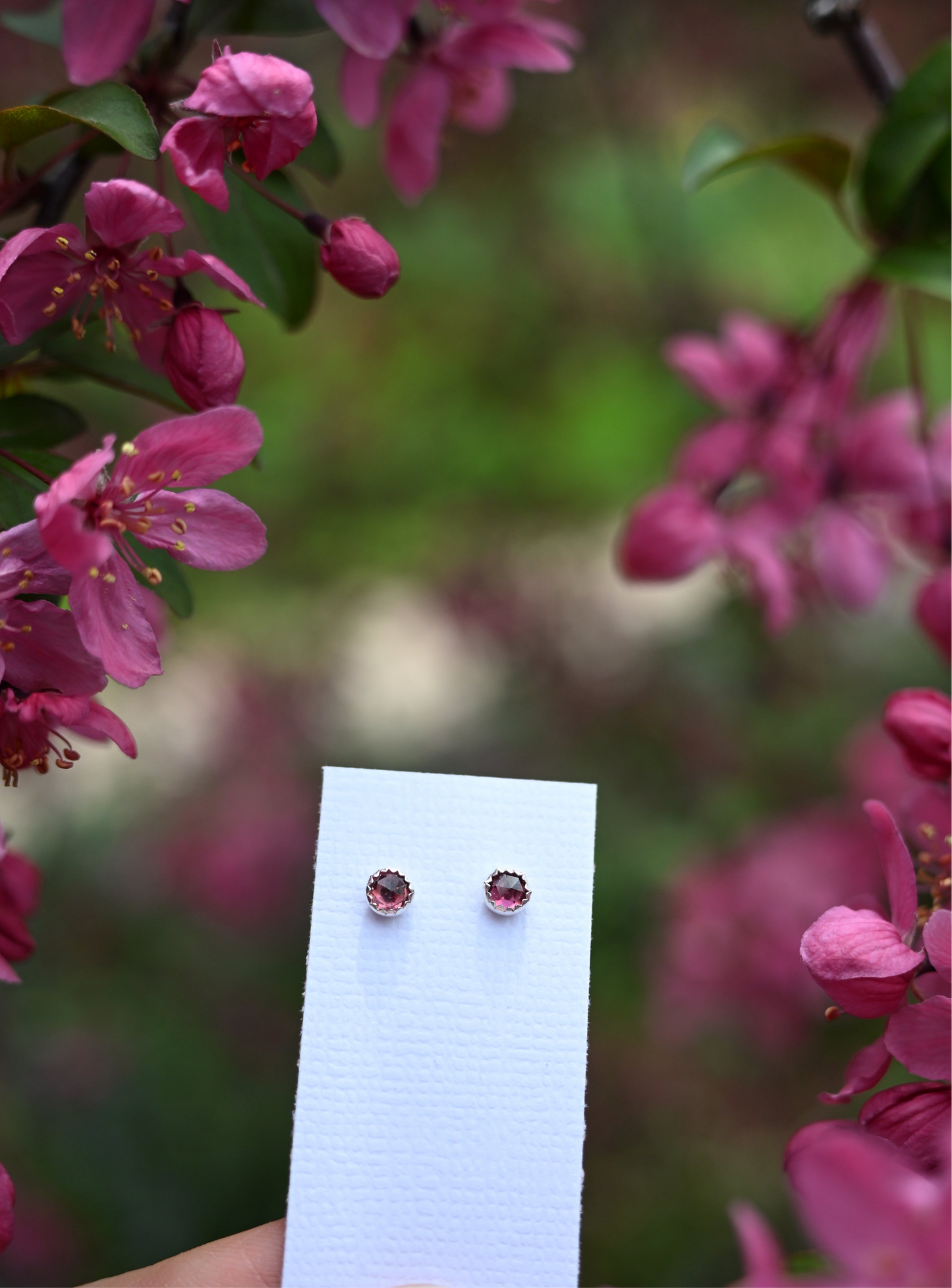 Gemstone Stud Earrings (READY TO SHIP)