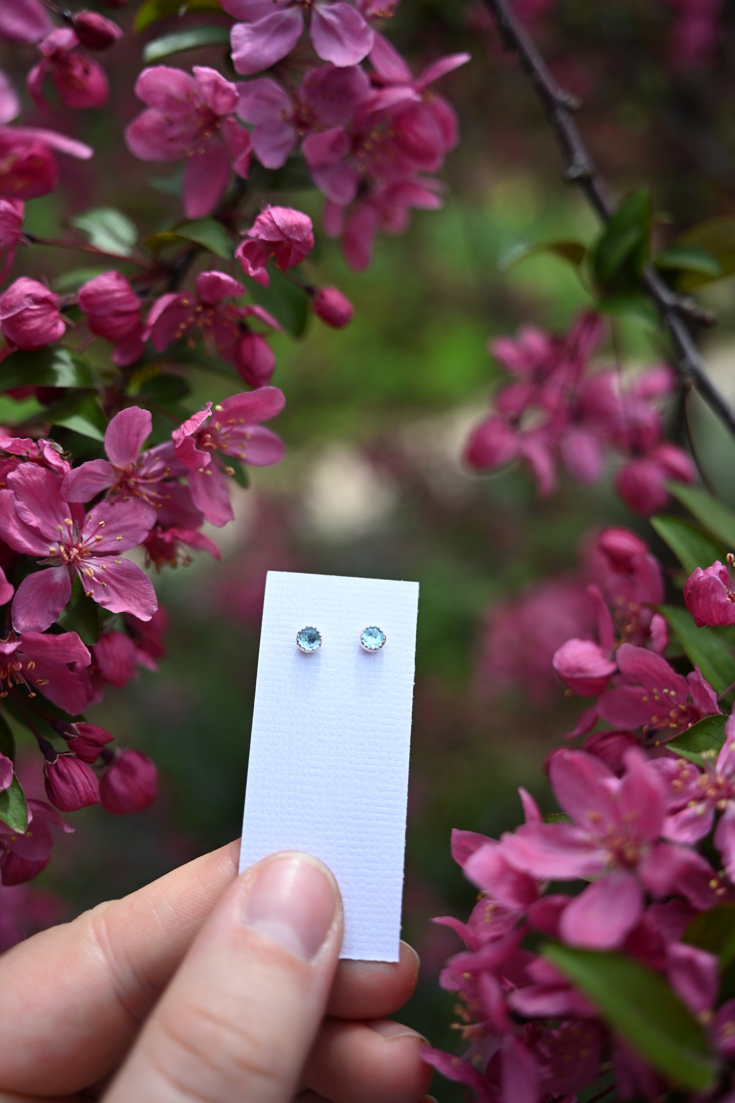 Gemstone Stud Earrings (READY TO SHIP)