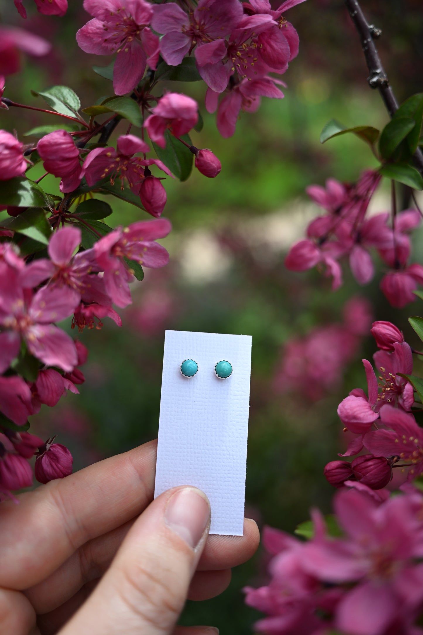 Gemstone Stud Earrings (READY TO SHIP)