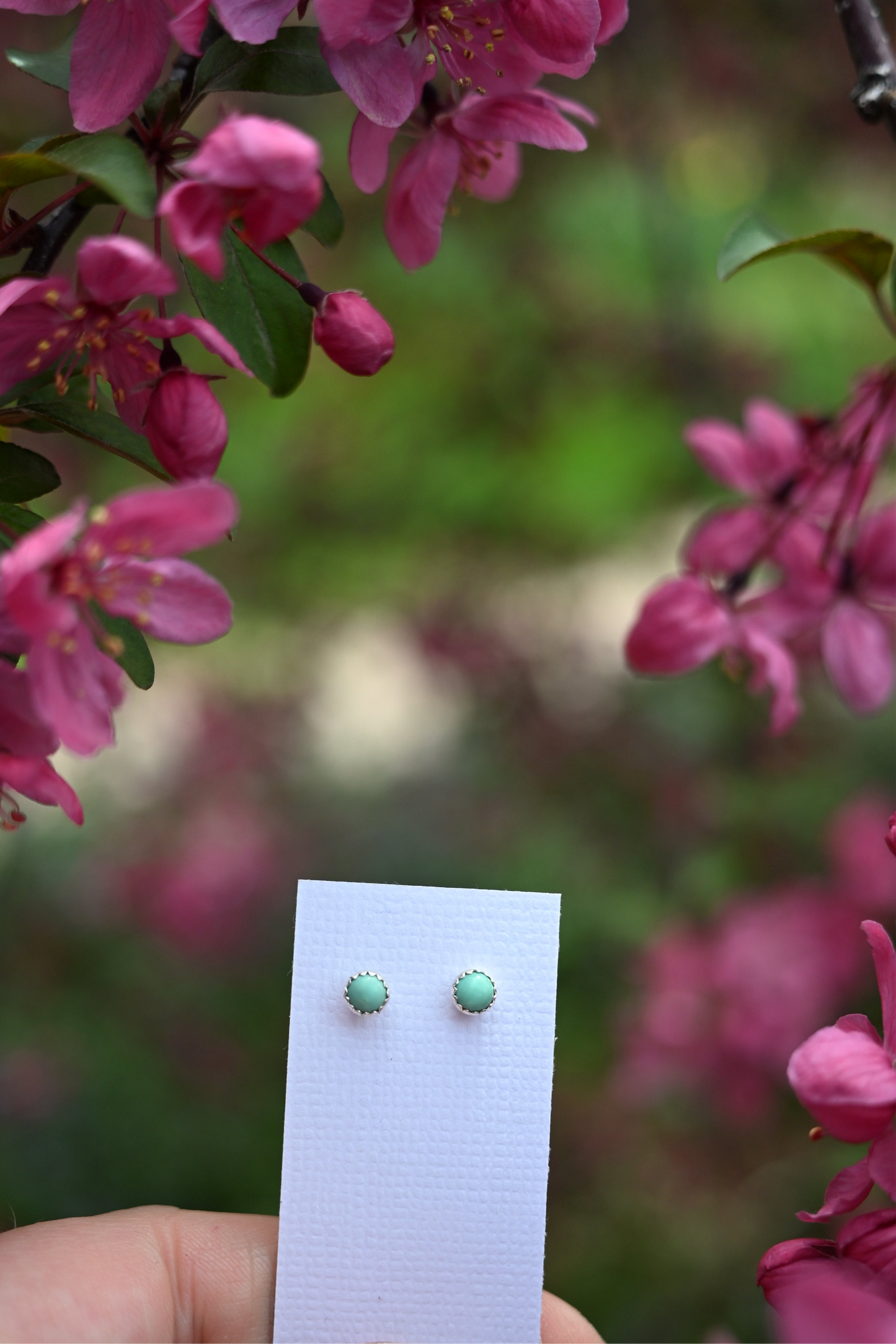 Gemstone Stud Earrings (READY TO SHIP)