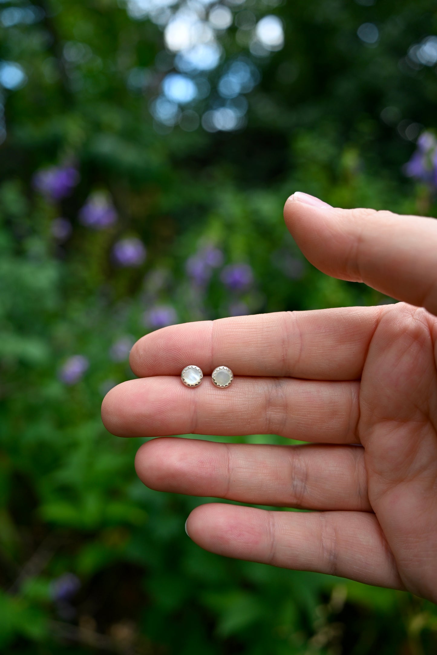 Pearl Snap Stud Earrings