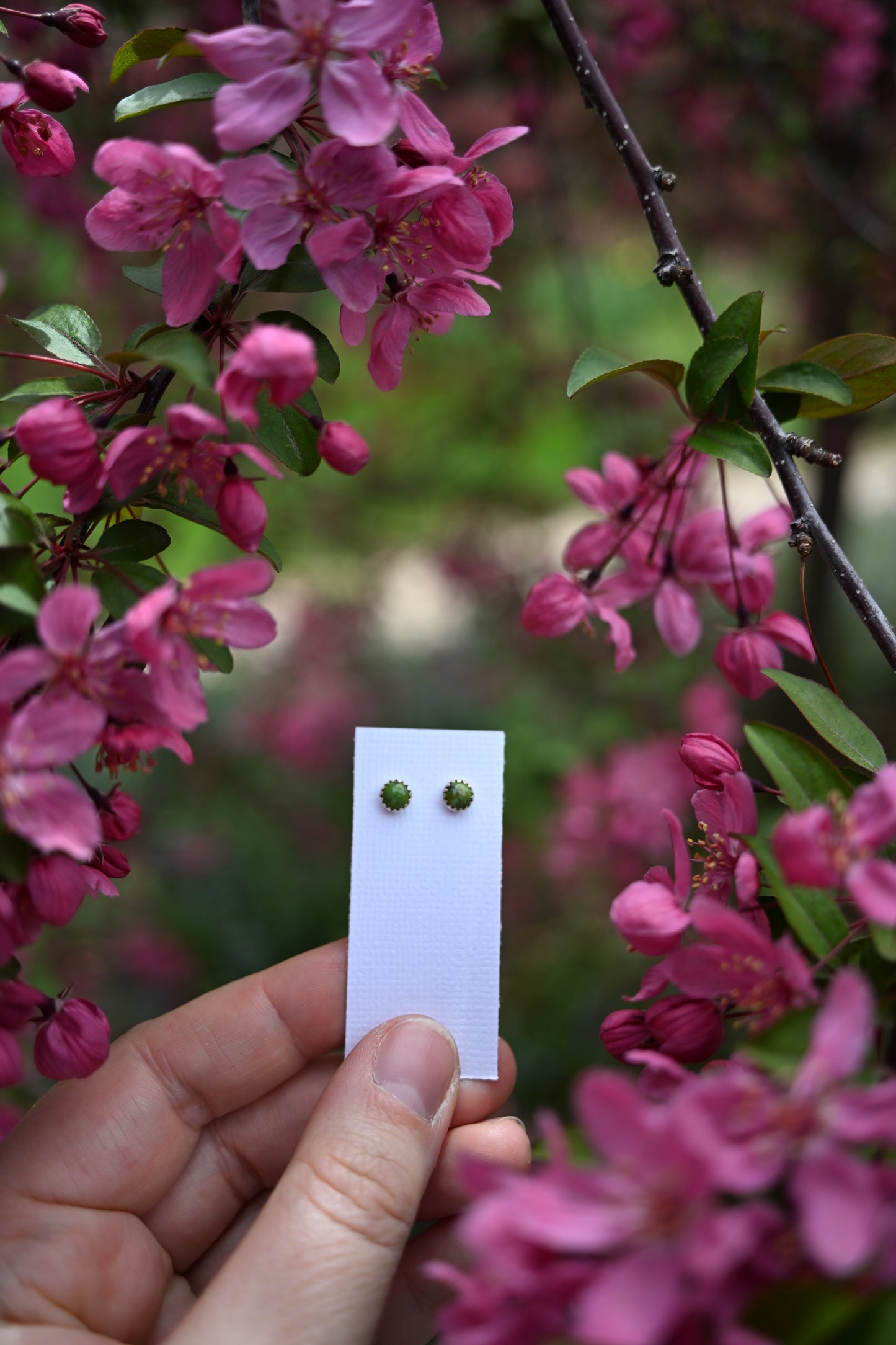 Gemstone Stud Earrings (READY TO SHIP)