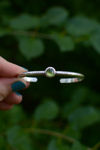 Peridot Gemstone Stacking Cuff Bracelet