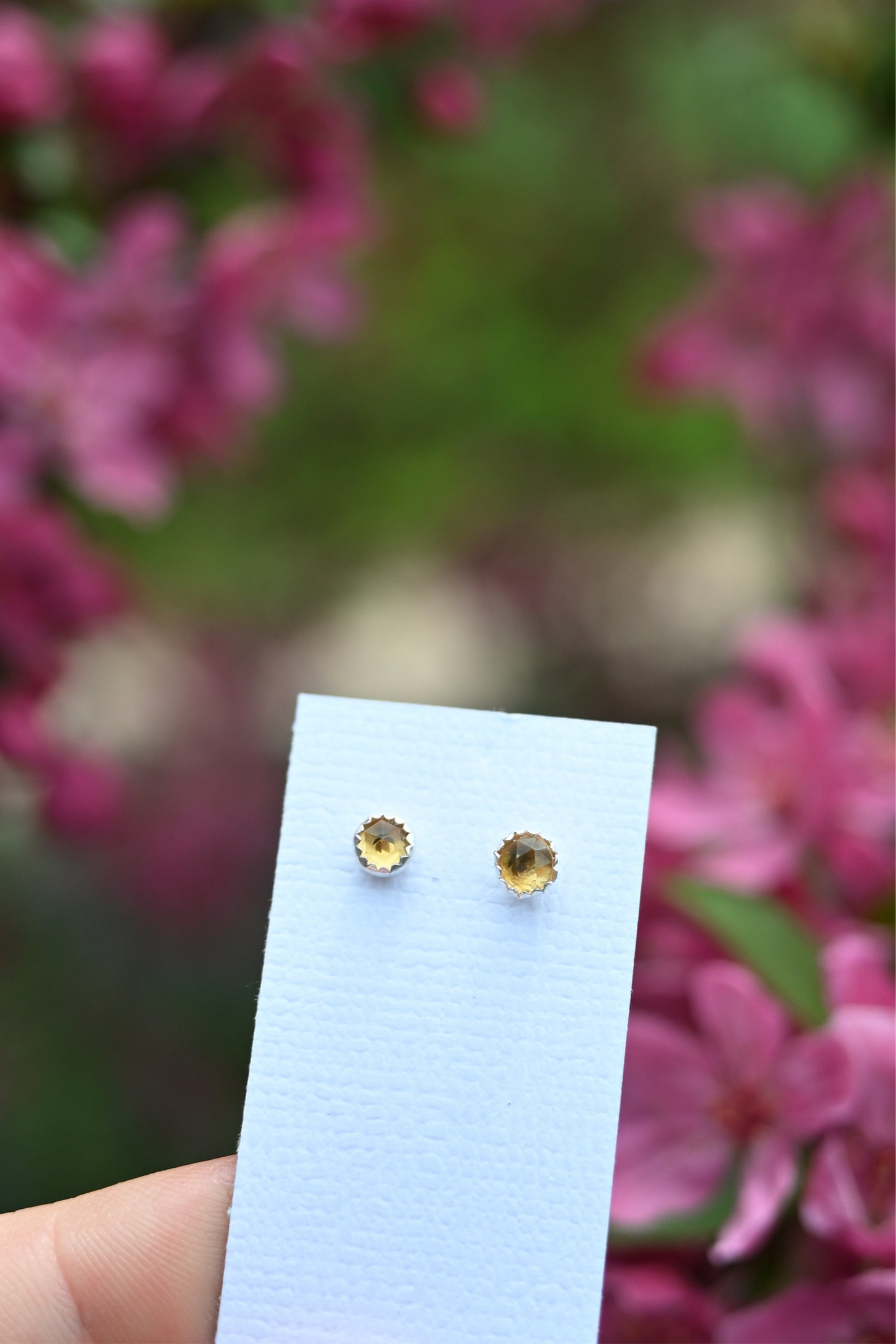 Gemstone Stud Earrings (READY TO SHIP)