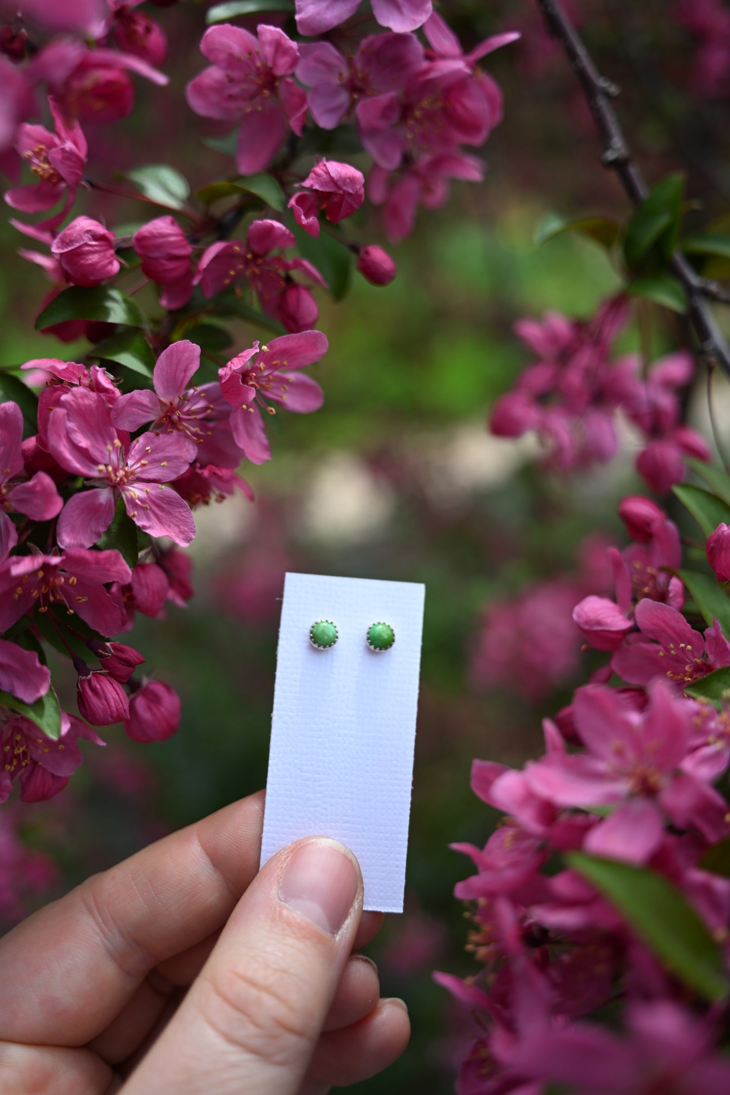 Gemstone Stud Earrings (READY TO SHIP)