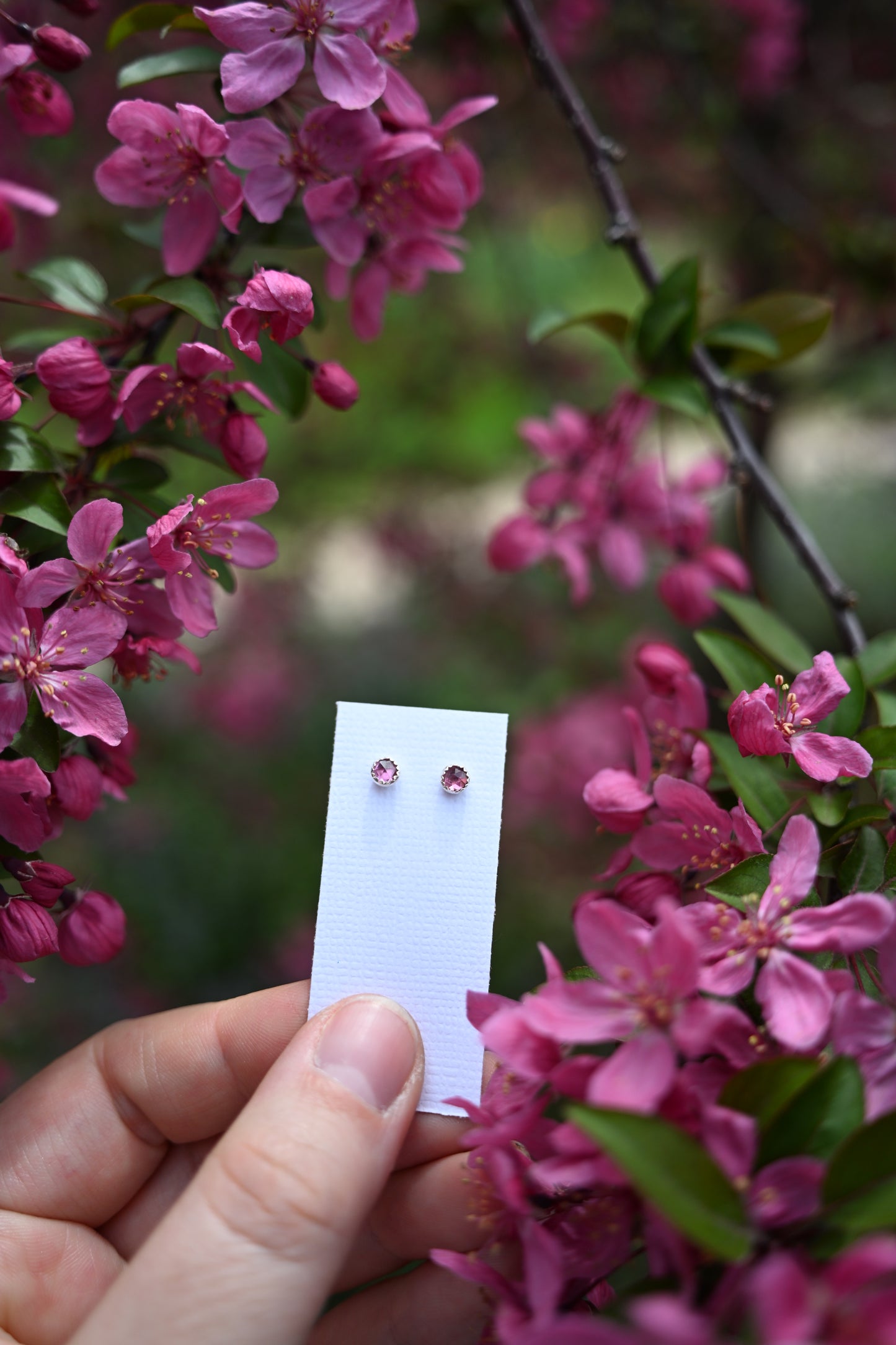 Gemstone Stud Earrings (READY TO SHIP)