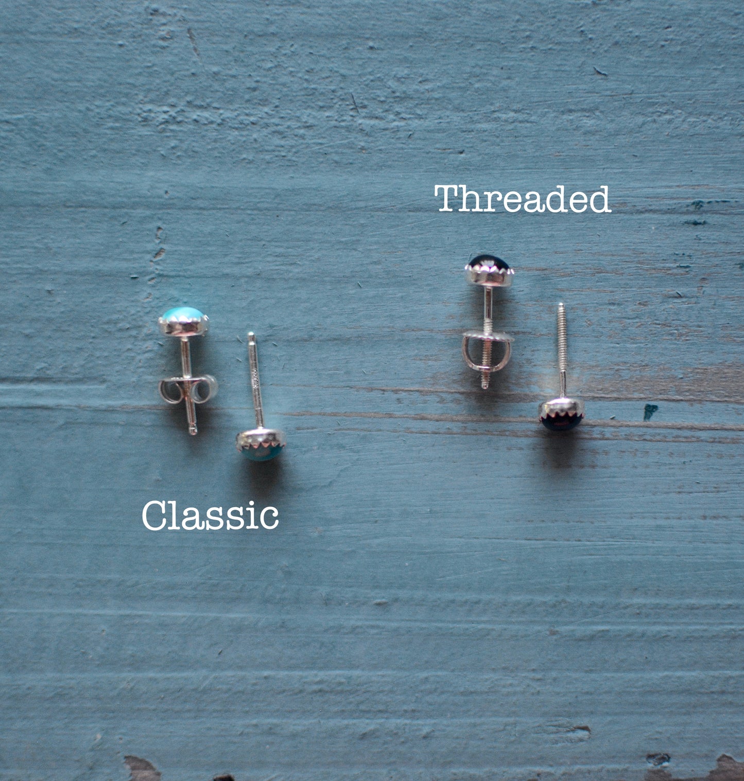 Gemstone Stud Earrings - MADE TO ORDER