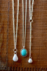 White Buffalo Paperclip Chain Necklace