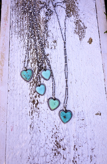 Turquoise Heart Necklace - No. 4