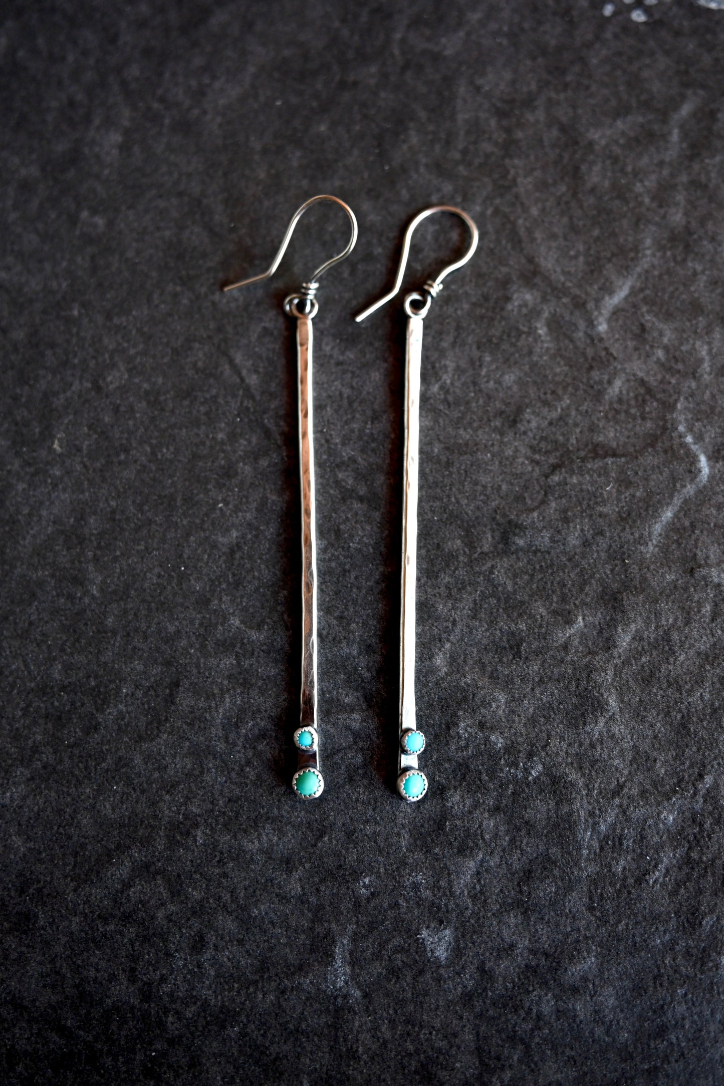 Campitos Turquoise Matchstick Drop Earrings - No.1