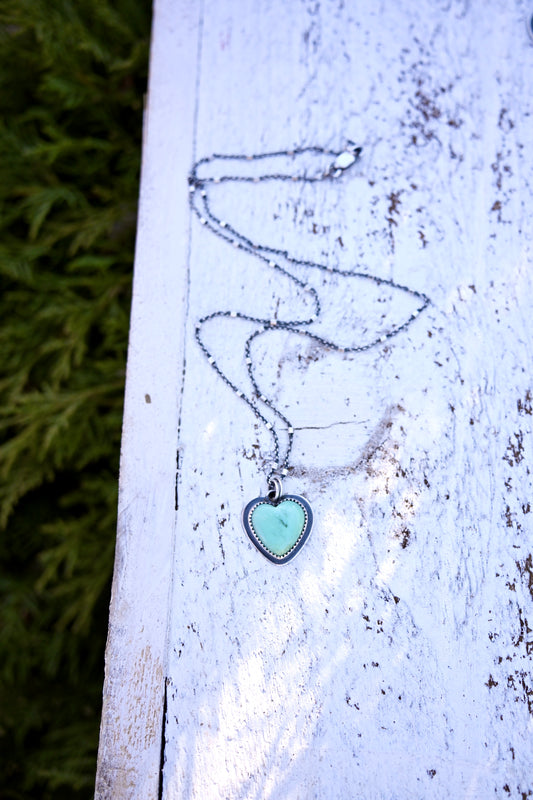 Turquoise Heart Necklace - No. 1