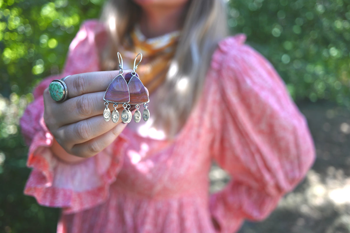 Landscape Jasper Fringe Earrings