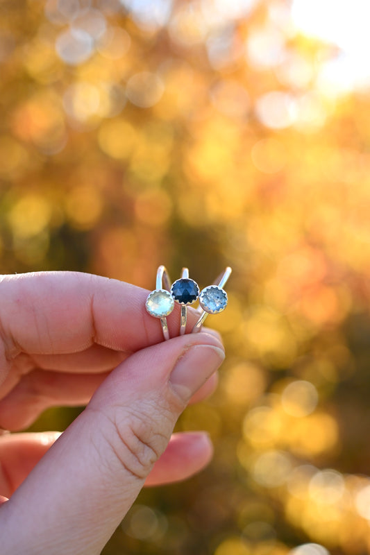 Dainty Kyanite Gemstone Ring - Various Sizes