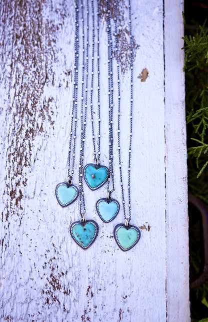 Turquoise Heart Necklace - No. 1