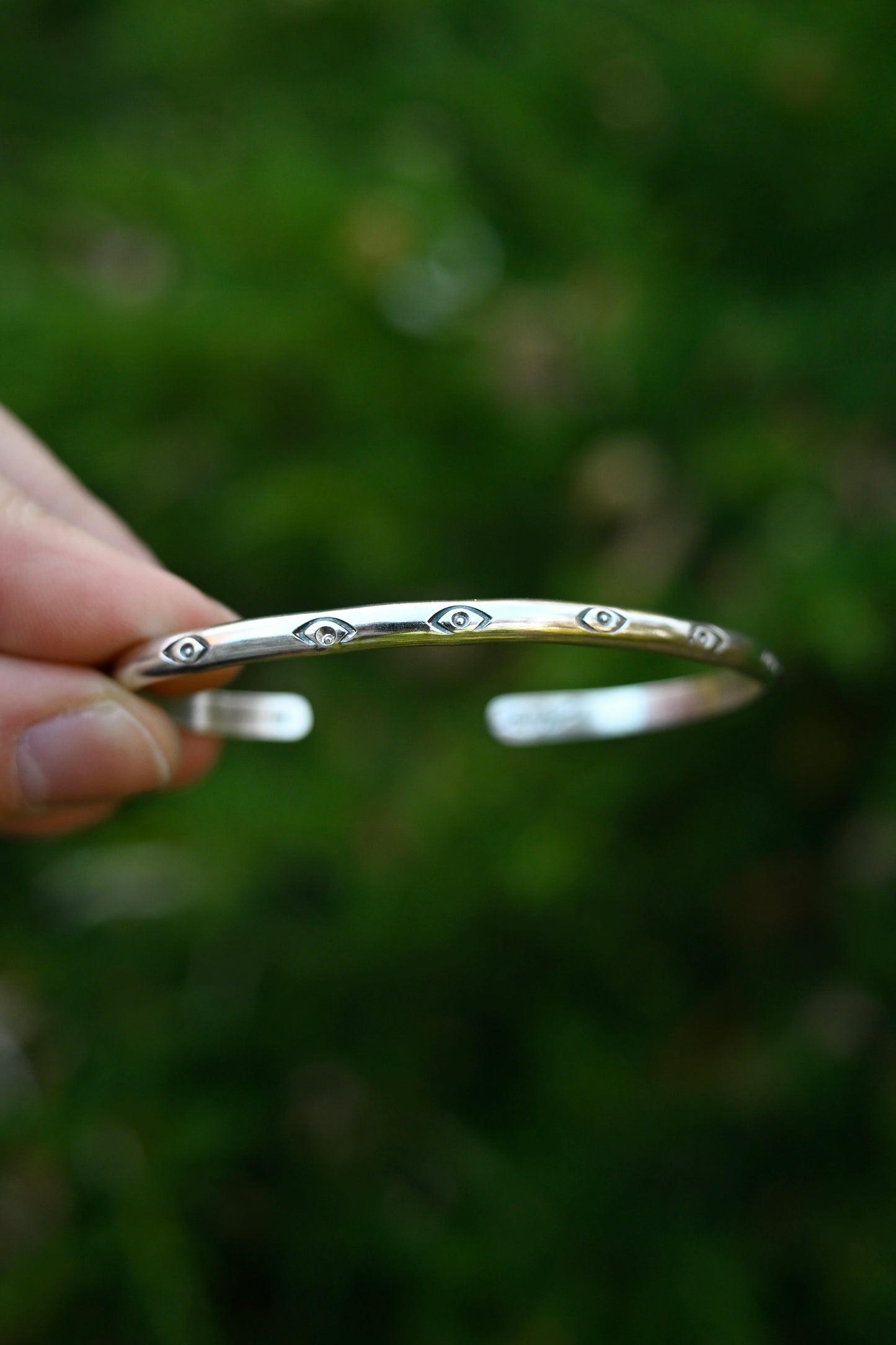 Sterling Silver Stamped Stacking Cuff Bracelet