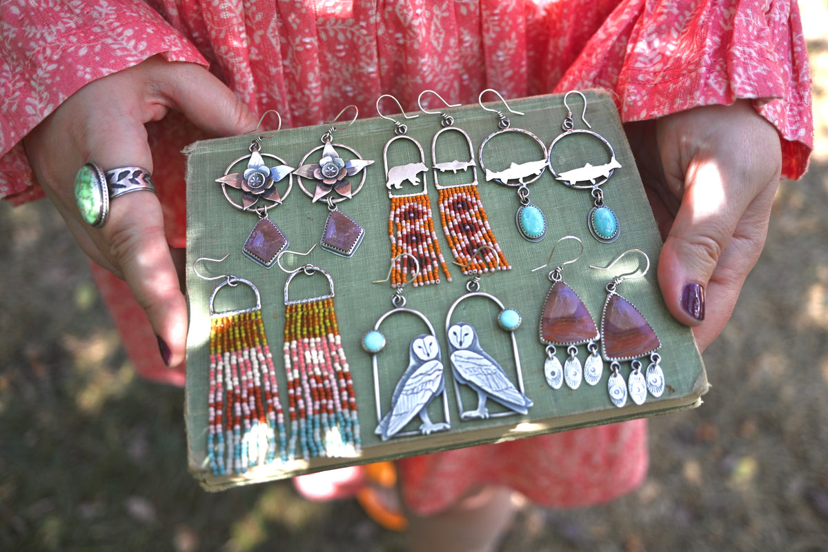 Landscape Jasper Fringe Earrings