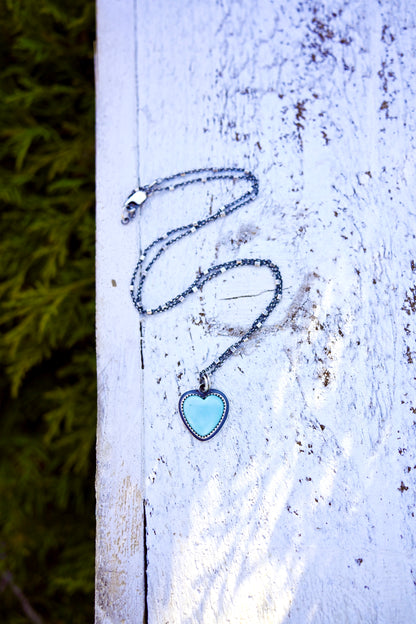 Turquoise Heart Necklace - No. 3