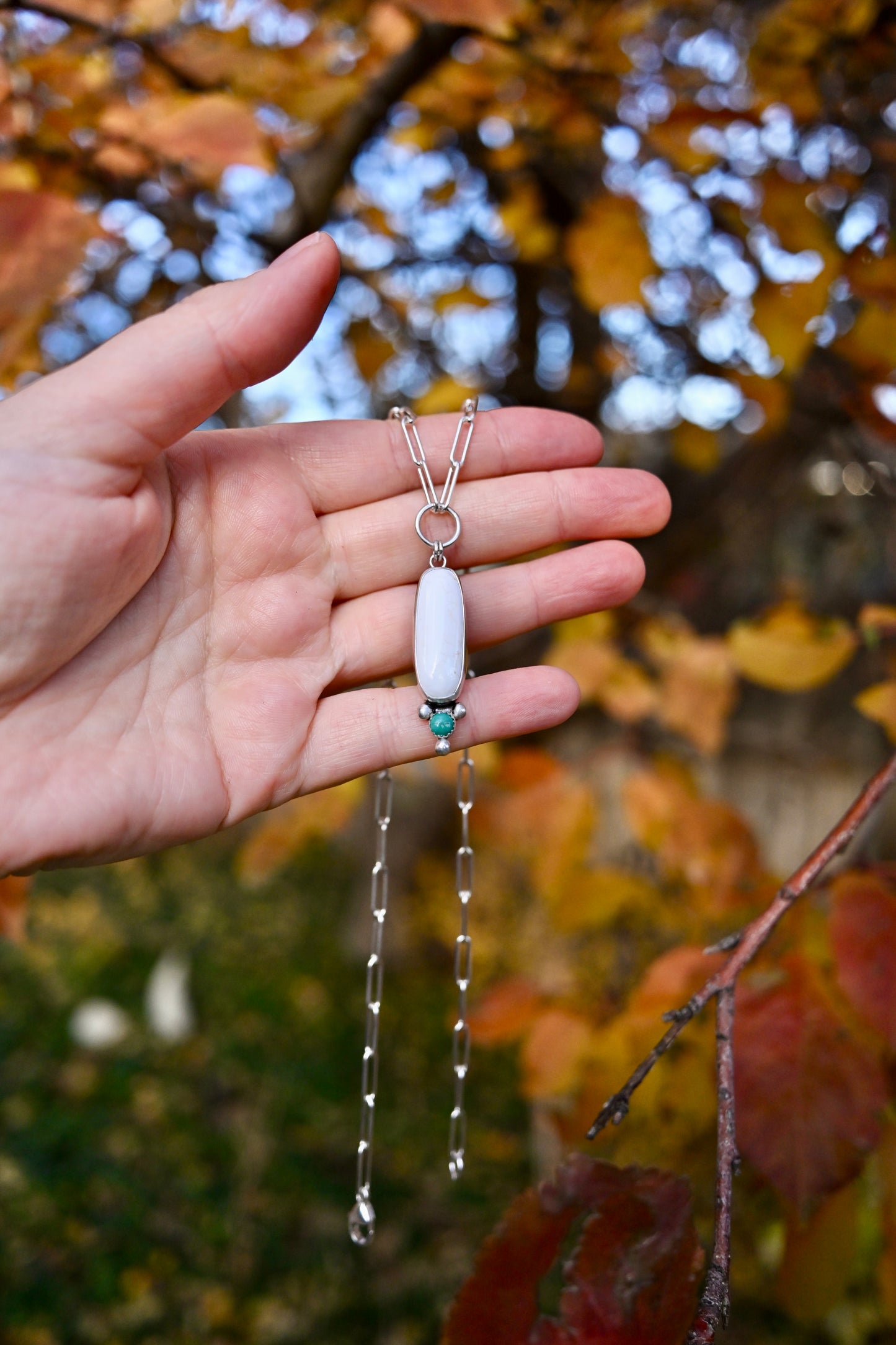 White Buffalo Paperclip Chain Necklace