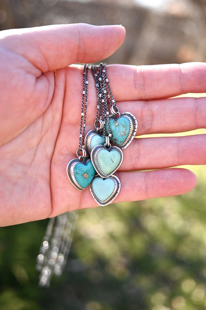 Turquoise Heart Necklace - No. 2