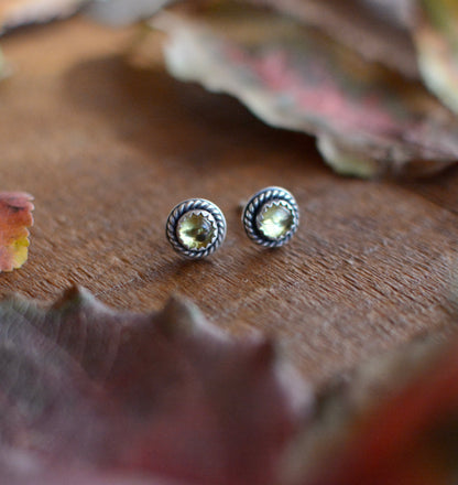 Peridot Stud Earrings