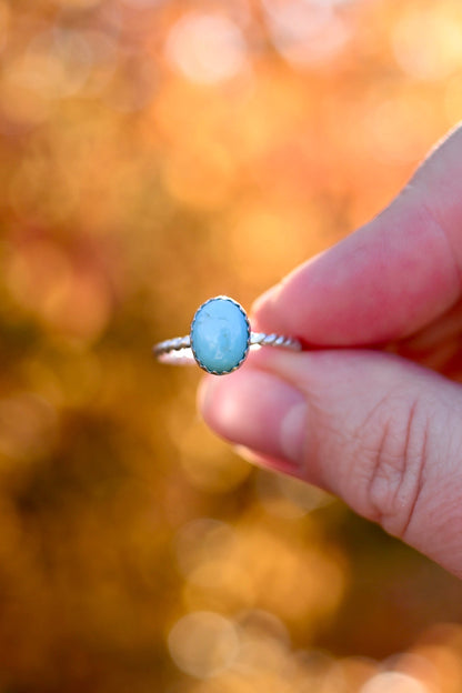 Dainty Campitos Turquoise Ring - Size 6.75