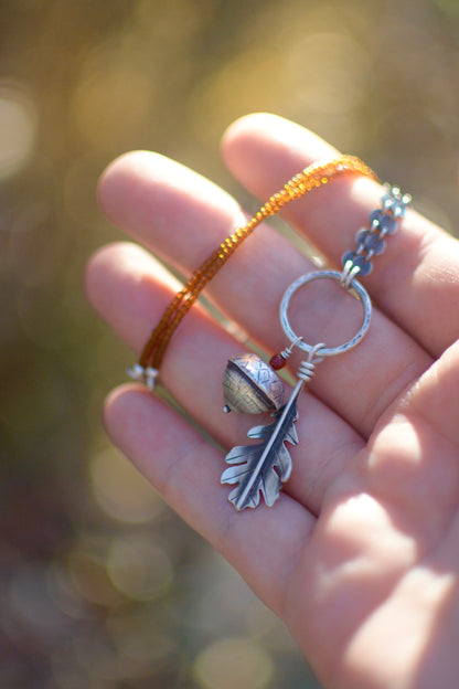 Acorn + Oak Leaf Necklace - No. 2