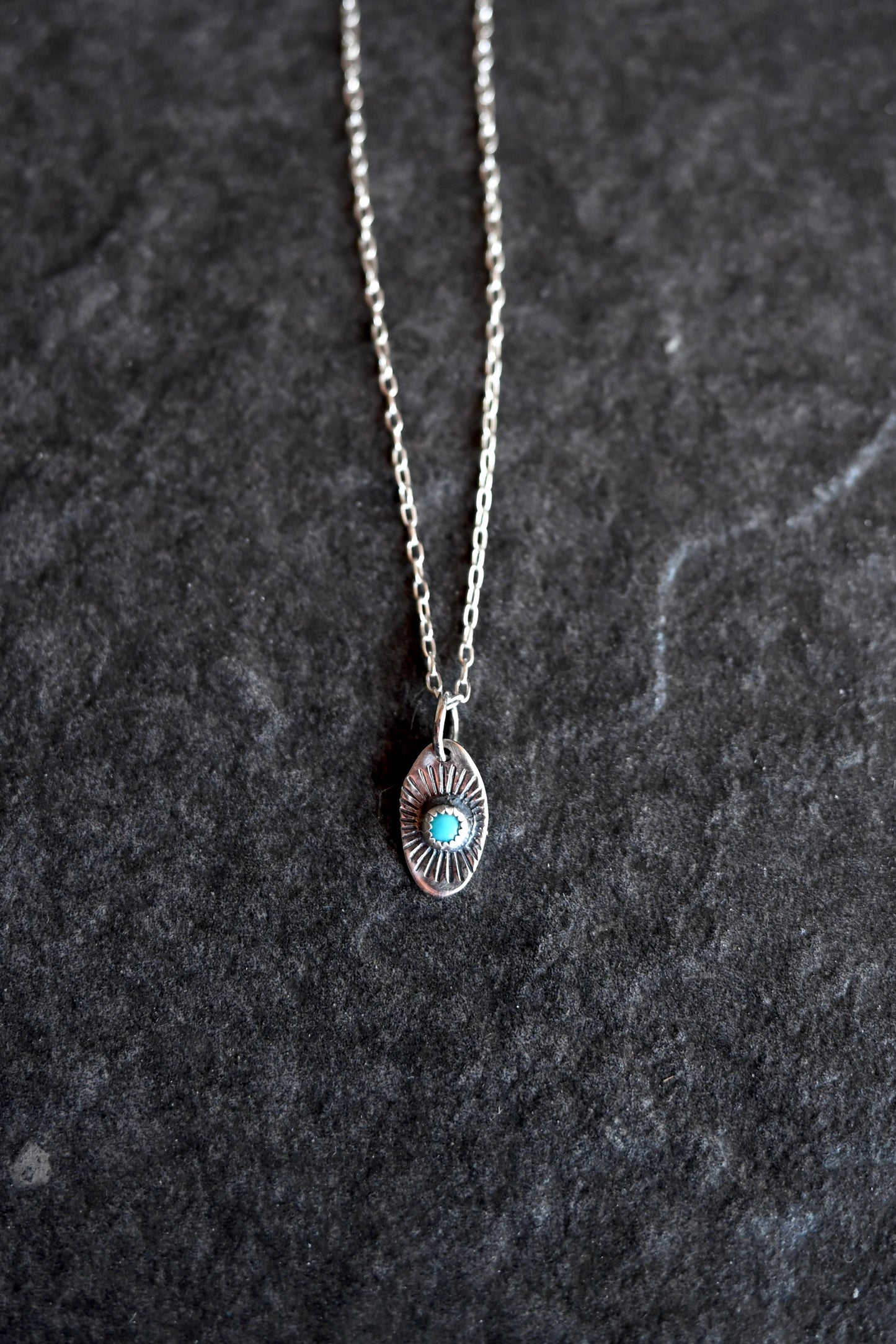 Campitos Turquoise Mini Pendant Necklace, 18"