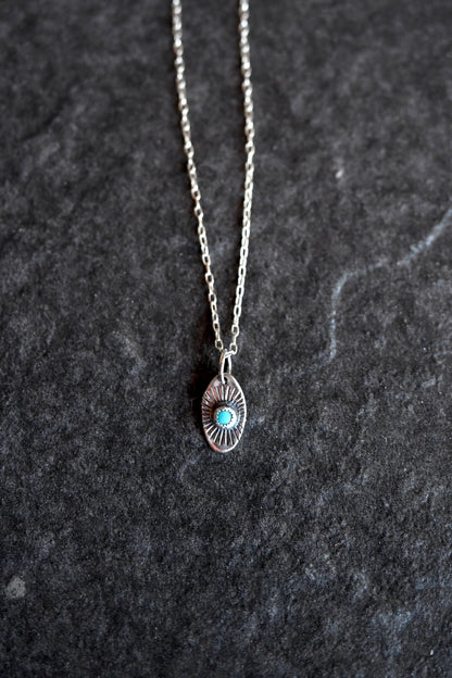Campitos Turquoise Mini Pendant Necklace, 18"