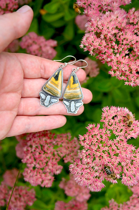 Bumblebee Jasper Earrings