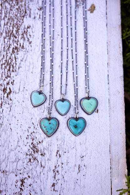 Turquoise Heart Necklace - No. 1