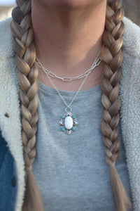 Carico Lake Turquoise + White Buffalo Turquoise Necklace