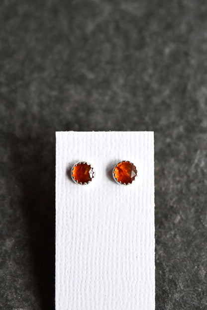 Orange Kyanite Stud Earrings